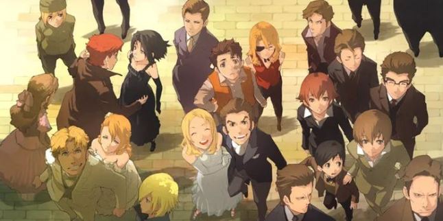 The extensive Baccano anime cast from a bird's-eye view