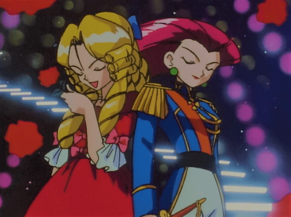 Jessie and James in Rose of Versailles cosplay. James is Marie Antoinette and Jessie is Oscar.